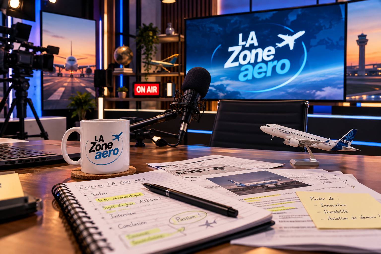 Conduite TV de l’émission La Zone Aéro