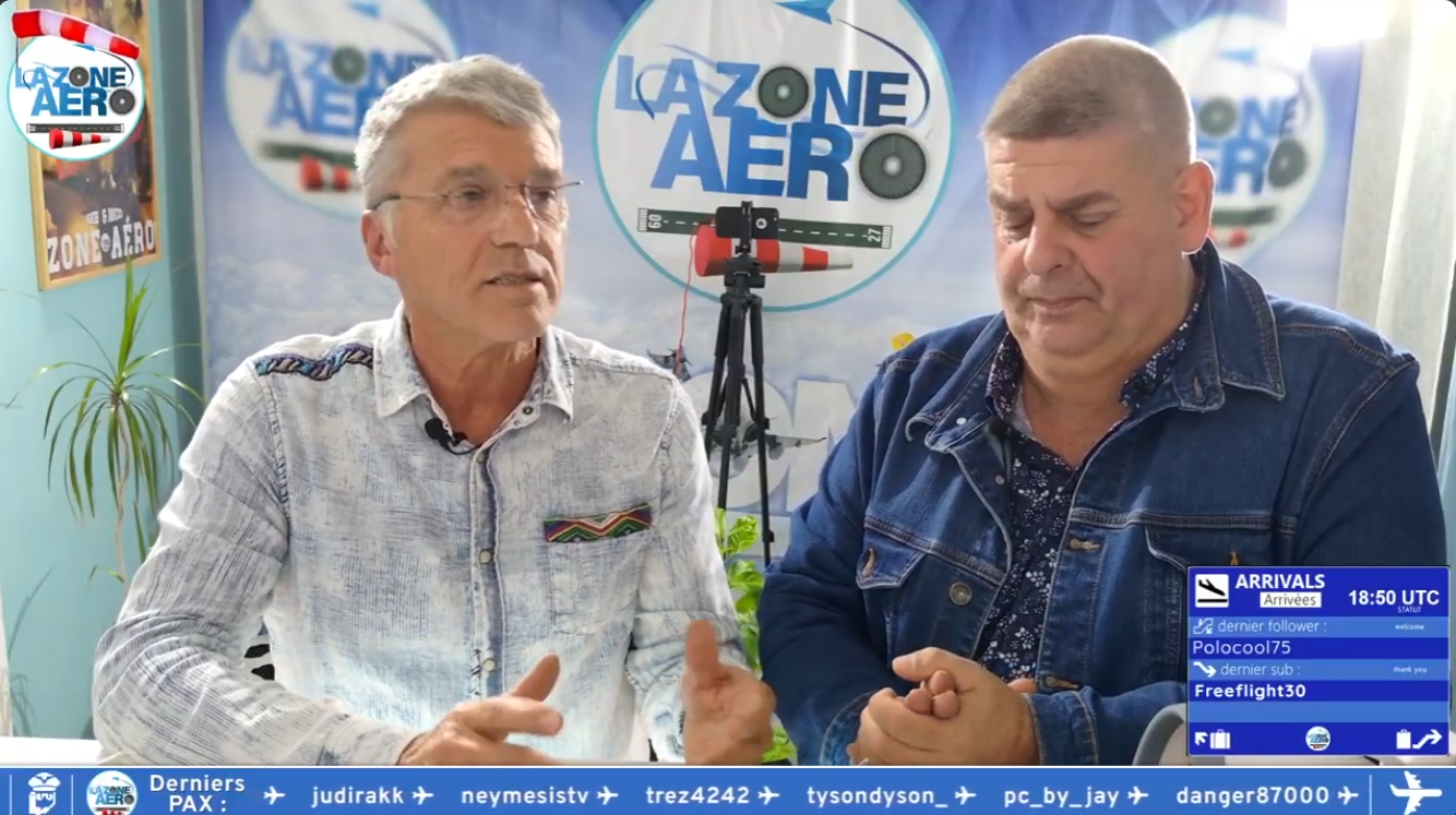 Émission en plateau de La Zone Aéro
